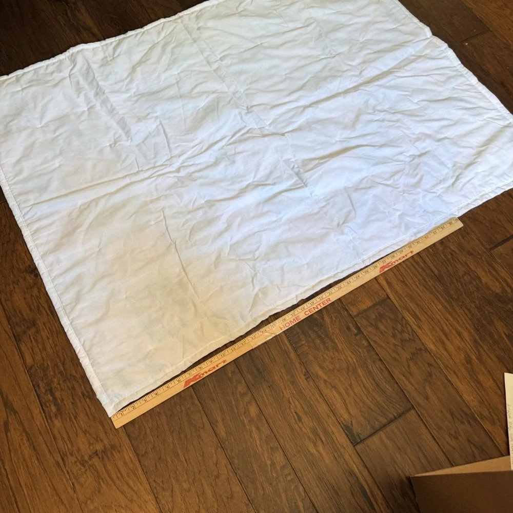 Handmade Baby Quilt Blanket ~38x40 Patchwork Teal White Clouds Moon Stars